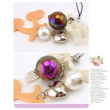 雨点特价 60967韩国进口炫彩有色珠大樱桃手机链评测 秋装随心搭配的时尚之选